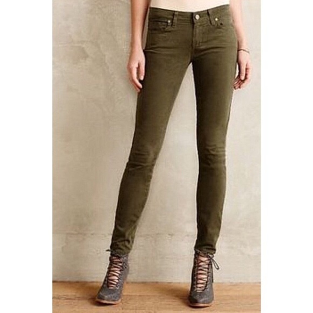 Paige olive skinny jeans